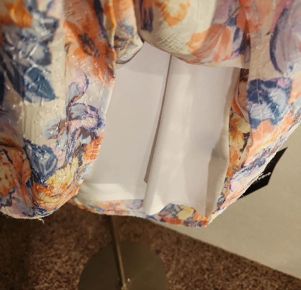 I.N. Studio Women's Boho Top 1X Floral Pink Blue NWT